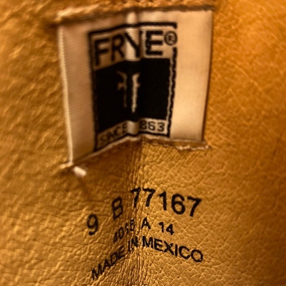 Frye Melissa Boots 9B Brown Leather Riding Distressed Made in Mexico Pull-On - Picture 7 of 8